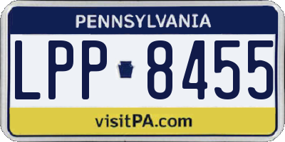PA license plate LPP8455