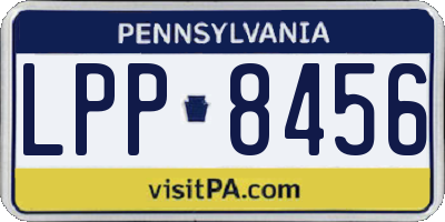PA license plate LPP8456