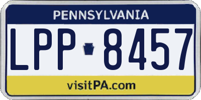 PA license plate LPP8457