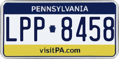 PA license plate LPP8458