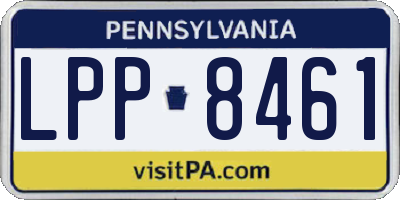 PA license plate LPP8461