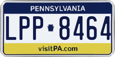 PA license plate LPP8464