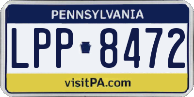PA license plate LPP8472