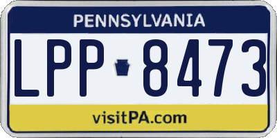 PA license plate LPP8473