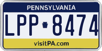 PA license plate LPP8474