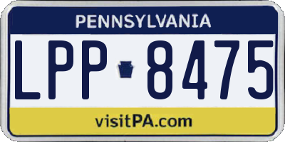 PA license plate LPP8475
