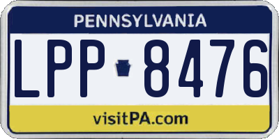 PA license plate LPP8476