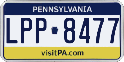 PA license plate LPP8477