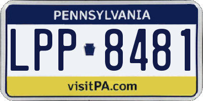PA license plate LPP8481
