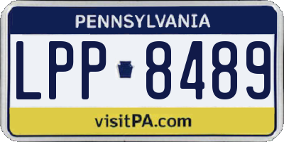 PA license plate LPP8489