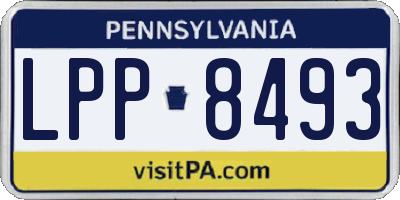 PA license plate LPP8493