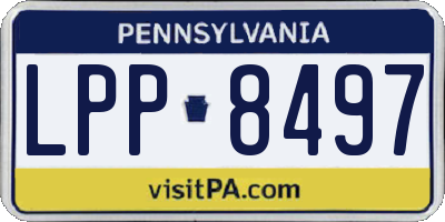PA license plate LPP8497