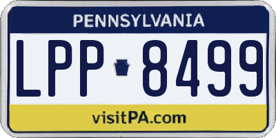 PA license plate LPP8499