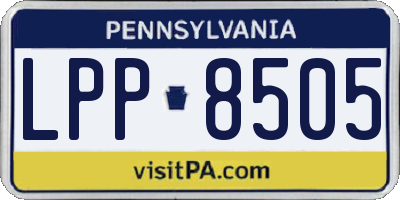 PA license plate LPP8505