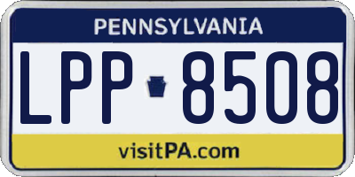 PA license plate LPP8508