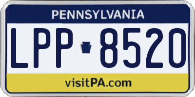 PA license plate LPP8520