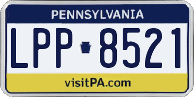 PA license plate LPP8521