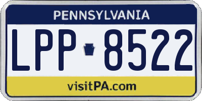 PA license plate LPP8522