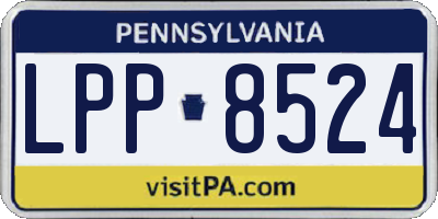 PA license plate LPP8524