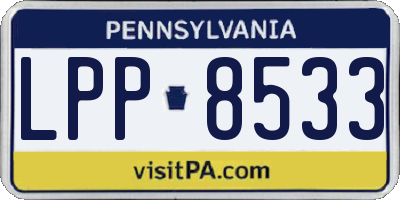 PA license plate LPP8533