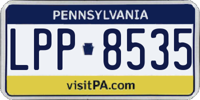 PA license plate LPP8535