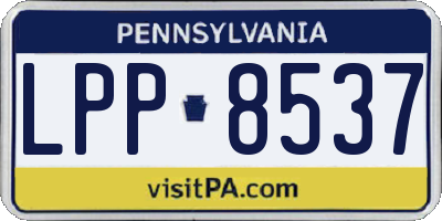PA license plate LPP8537
