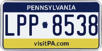 PA license plate LPP8538
