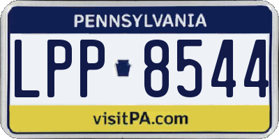 PA license plate LPP8544