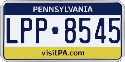 PA license plate LPP8545