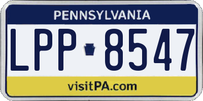 PA license plate LPP8547