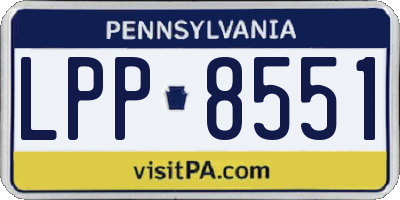 PA license plate LPP8551