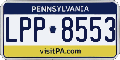 PA license plate LPP8553