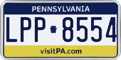 PA license plate LPP8554