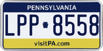 PA license plate LPP8558