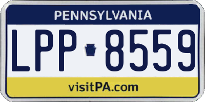 PA license plate LPP8559