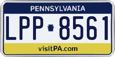 PA license plate LPP8561