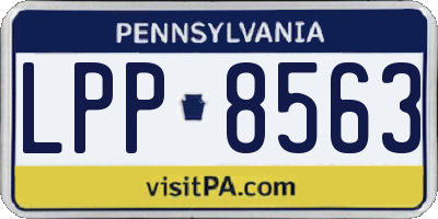 PA license plate LPP8563