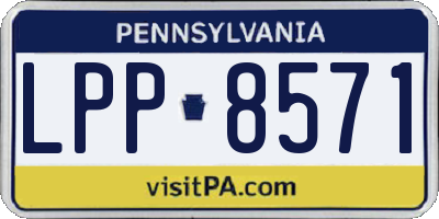 PA license plate LPP8571