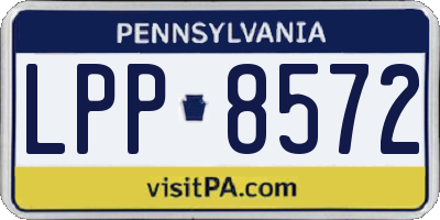 PA license plate LPP8572