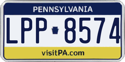 PA license plate LPP8574