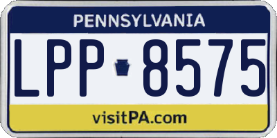PA license plate LPP8575
