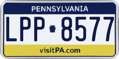 PA license plate LPP8577