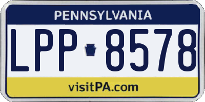 PA license plate LPP8578