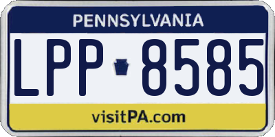 PA license plate LPP8585