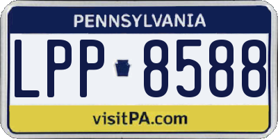 PA license plate LPP8588