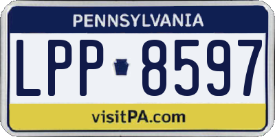 PA license plate LPP8597