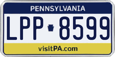 PA license plate LPP8599