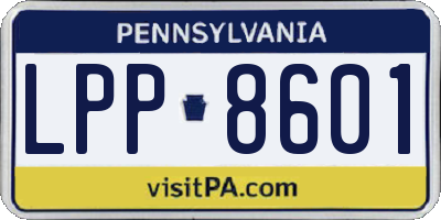 PA license plate LPP8601