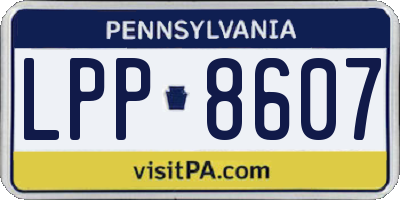 PA license plate LPP8607