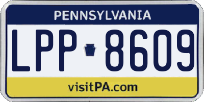 PA license plate LPP8609